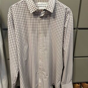 Mizzen+Main Men's Red and Blue Plaid Dress Shirt